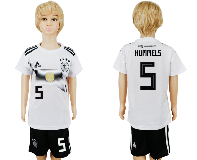 2018 maillot pour enfants GERMANY CHIRLDREN #5 HUMMELS
